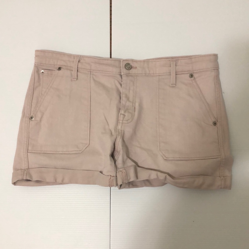 Gap Girlfriend Pale Pink Denim Cuffed Jean Shorts - Size 10R